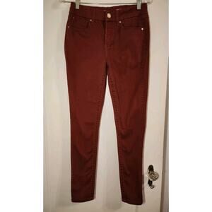 Seven 7 for all Mankind Jeans Women's size 4 Burgundy Pants‎ Soft Stretch skinny